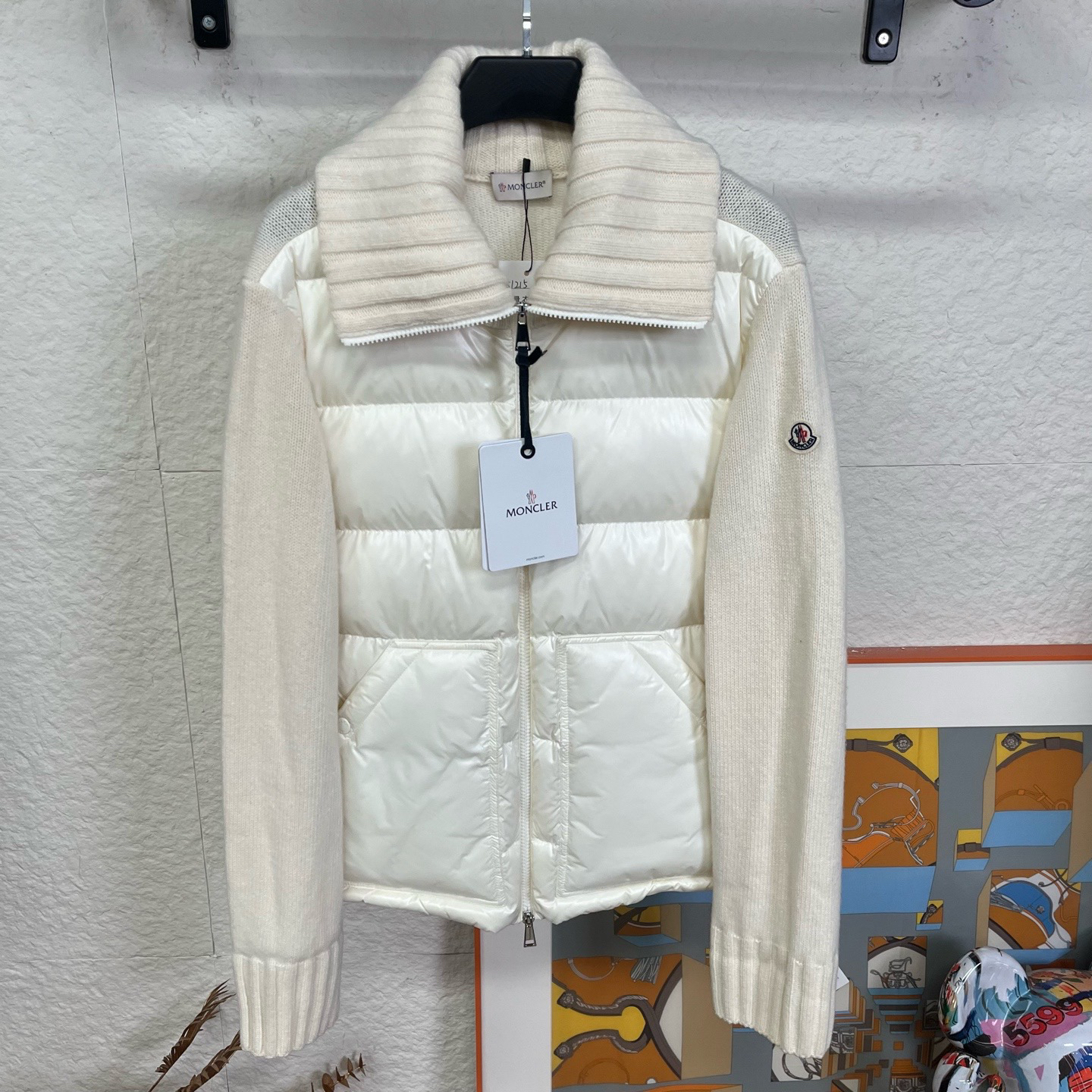 未使用 MONCLER FW22 羊毛针织羽绒服/L码/251215