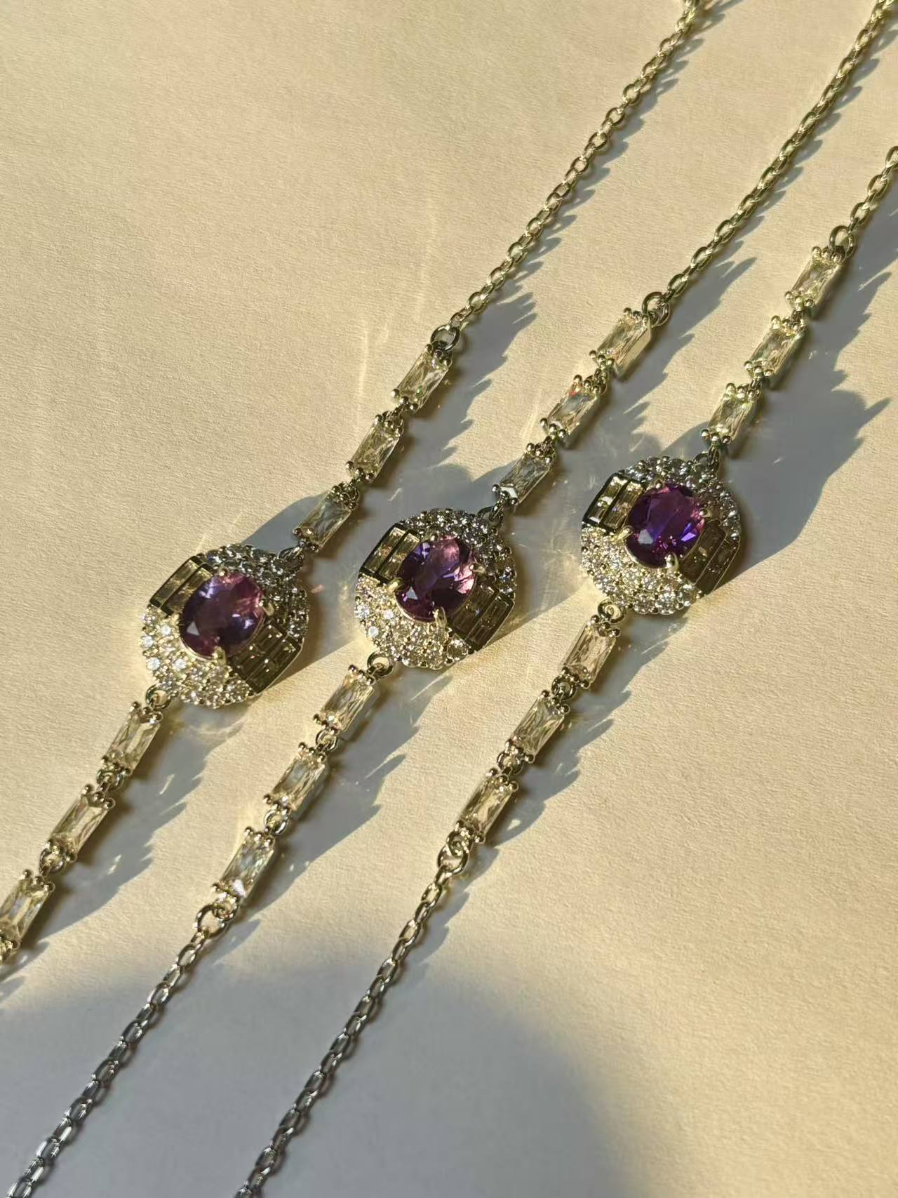 【R先生】天然水晶手链紫水晶百搭手链