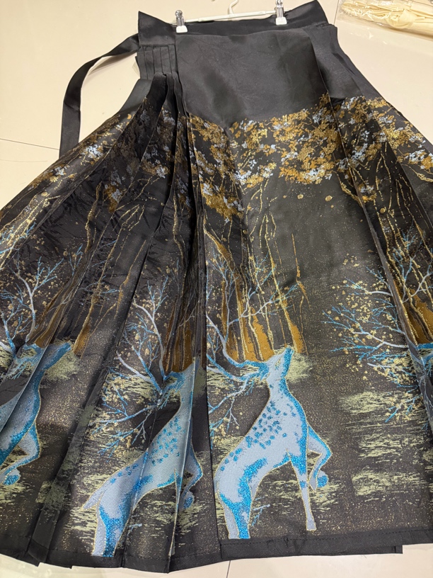 【九色鹿】 织金妆花马面裙春夏八分裙小个子