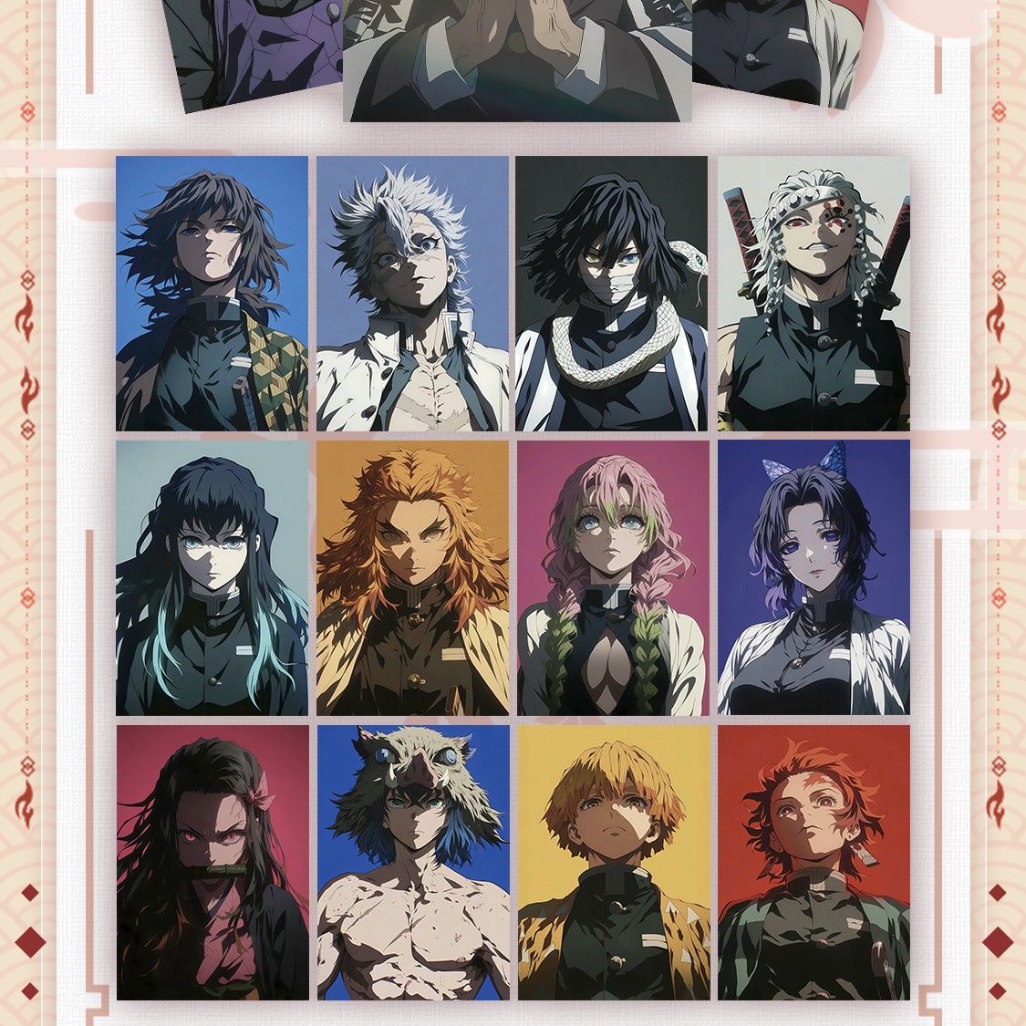 色纸丨五蚂蚁文创·鬼灭之刃·心焰不灭超大A5超高工艺色纸周边盲盒