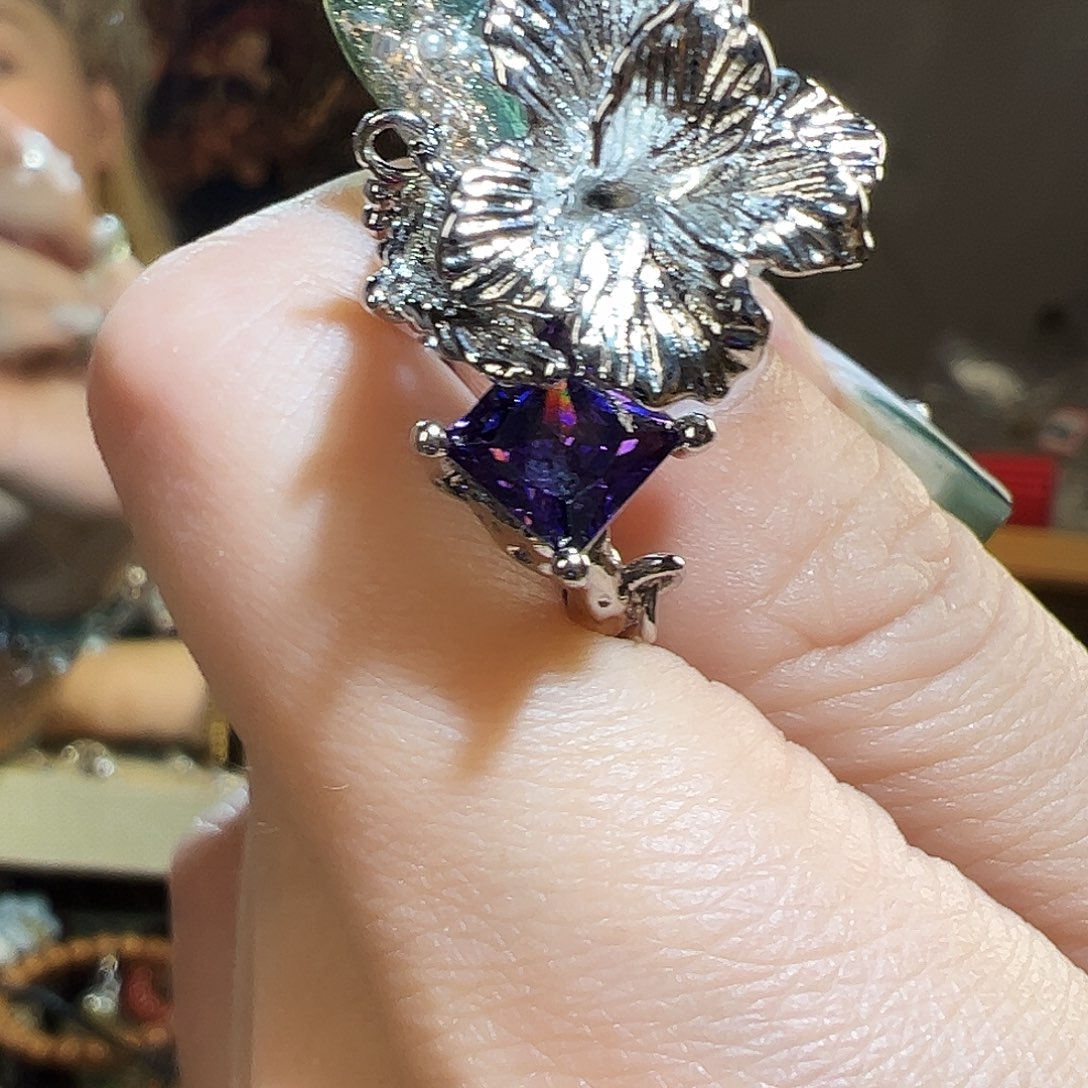 烟晶戒指合金啊啊啊