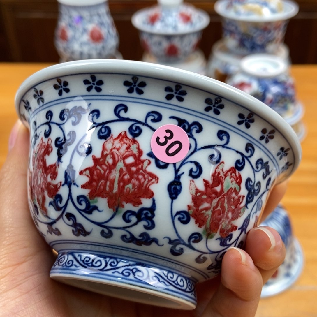 手绘现代茶具非古董