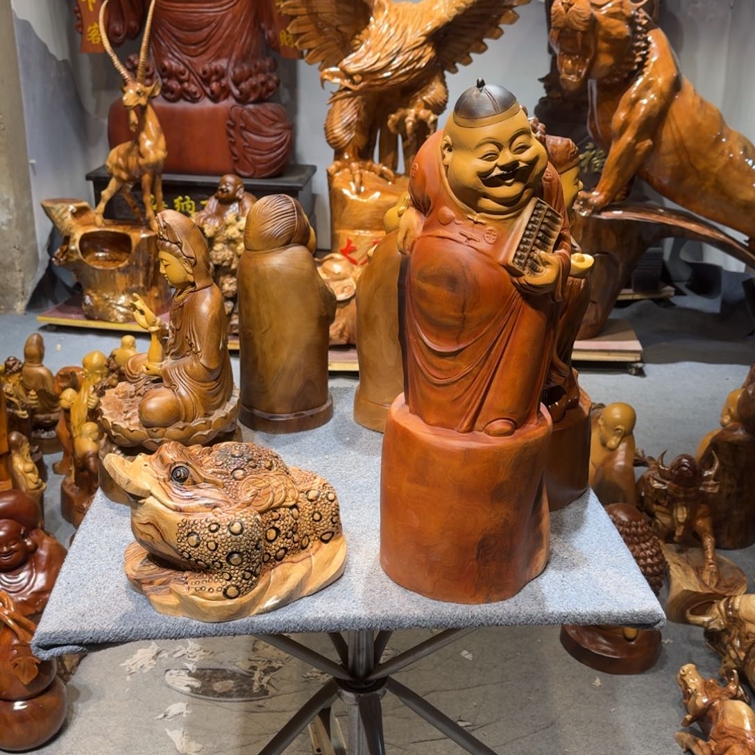 香樟木小*香樟木地主摆件