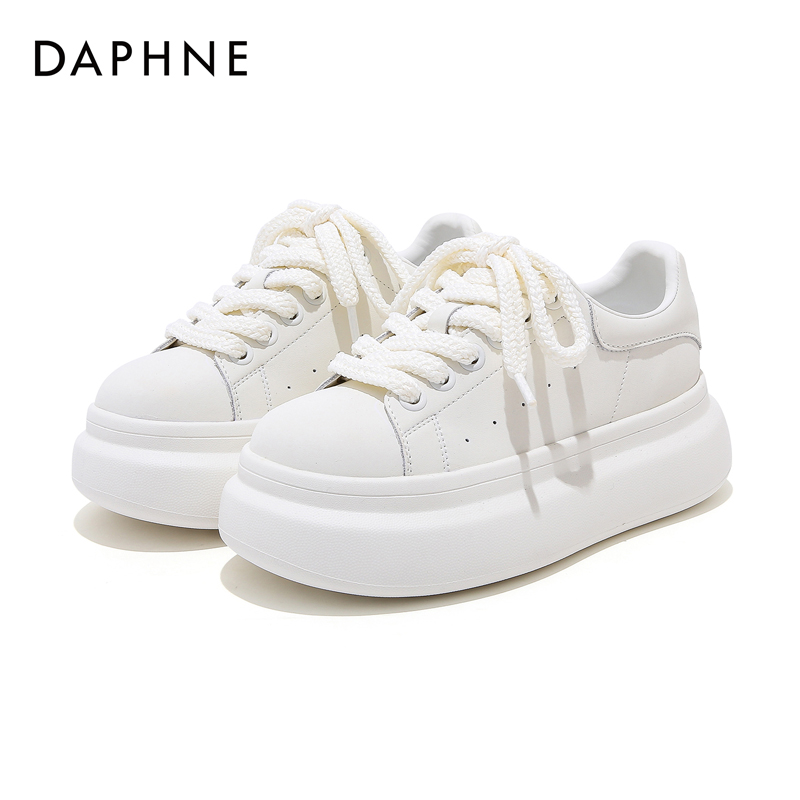 Daphne/达芙妮2026爆款透气小白鞋女时尚百搭休闲鞋增高潮流女鞋商品图