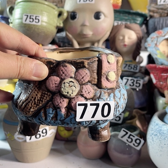 红陶多肉植物花盆