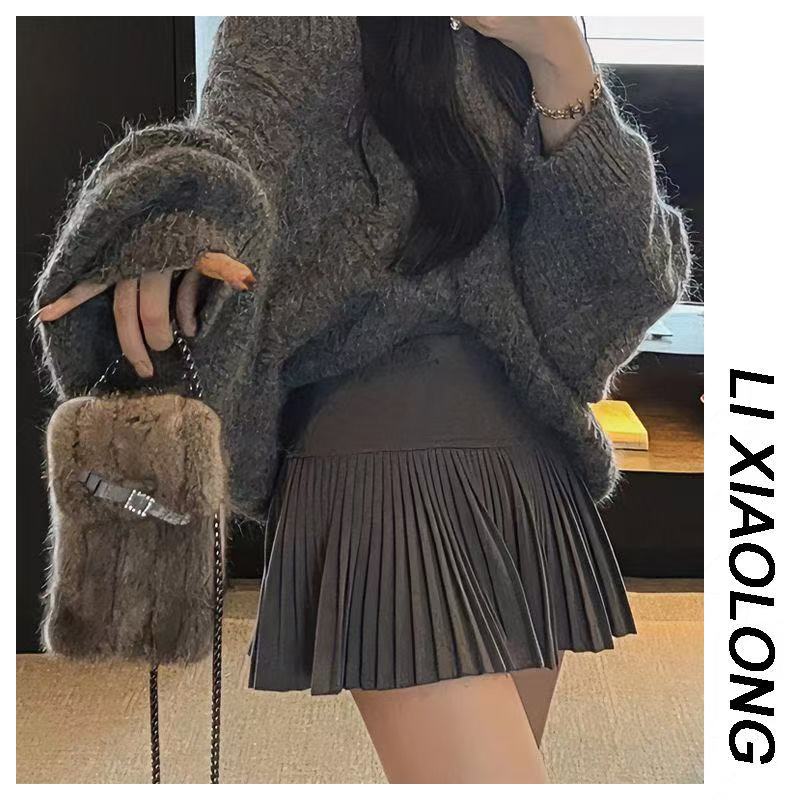 【高品质版】毛呢半身裙女2025秋冬新款高端JK裙高腰百褶半裙短裙子
