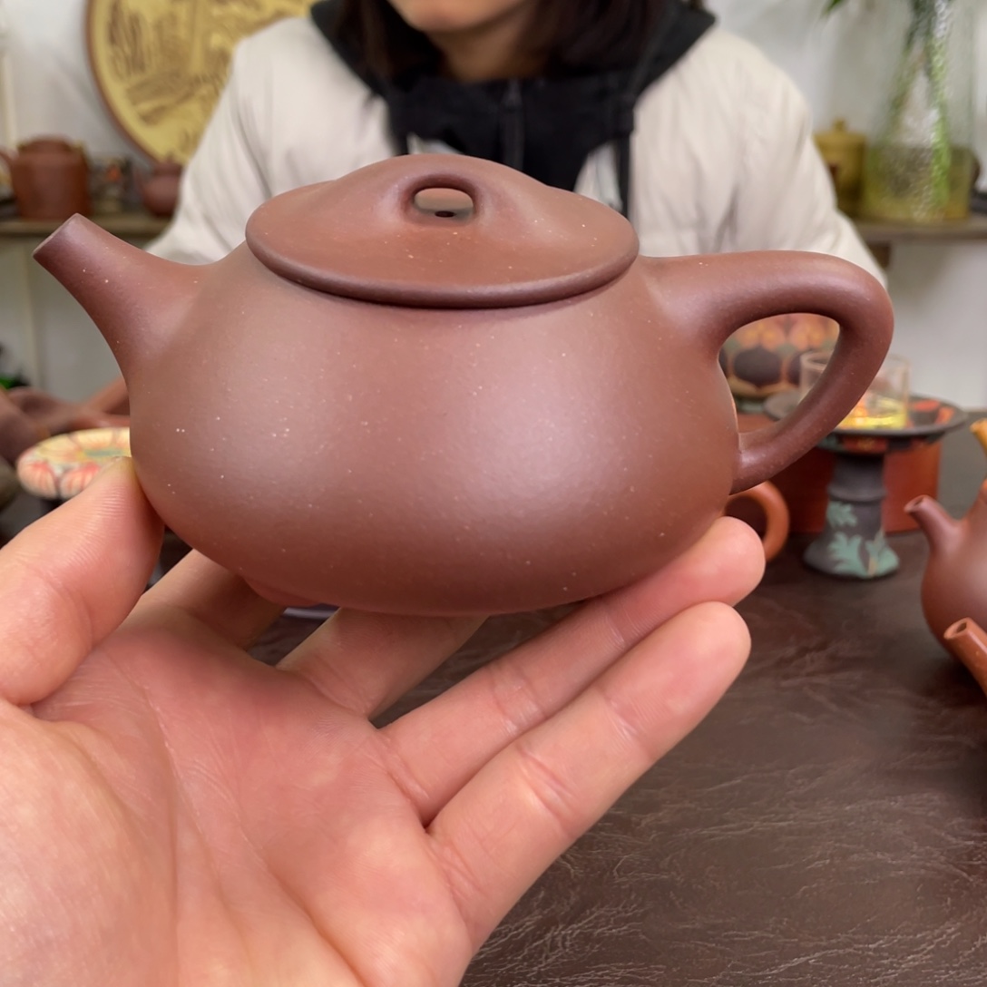 紫砂茶壶全手景舟石瓢