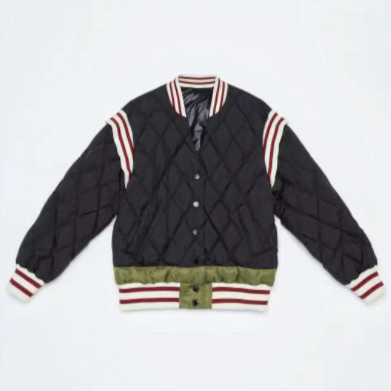 设计师品牌ye-yes撞色棒球款羽绒服外套