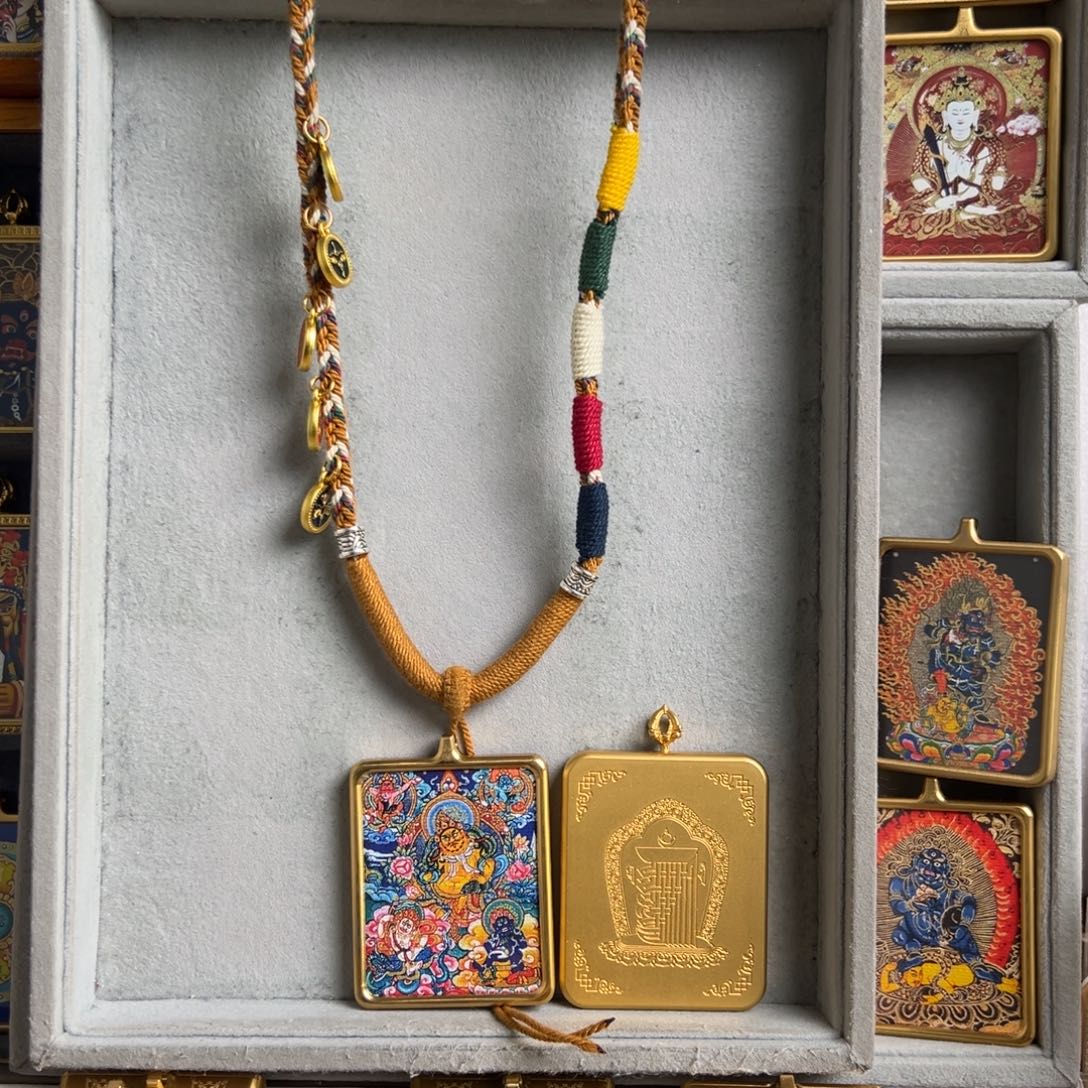 吊坠新****.单面私人定制五路财神