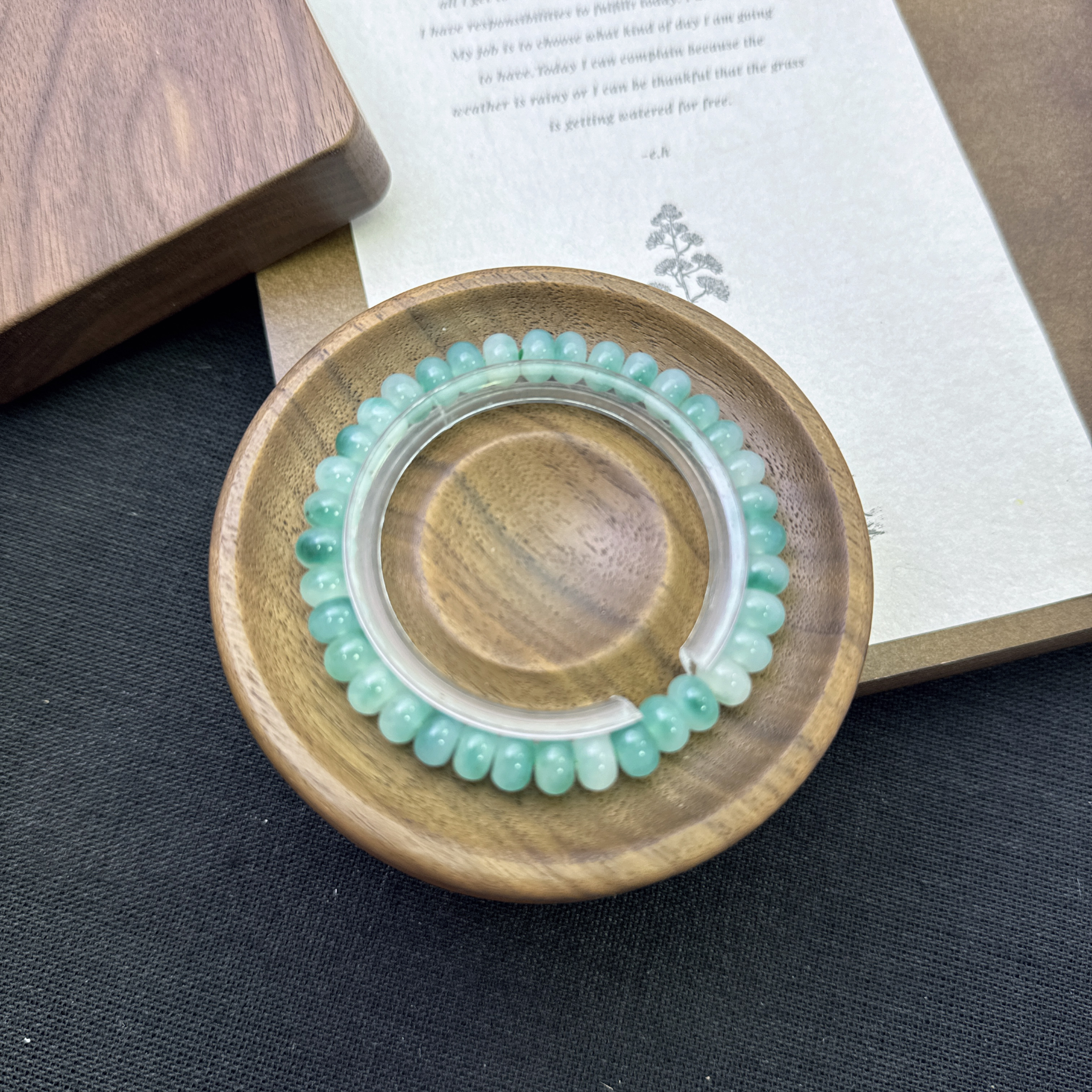 佳玺饰品 215 冰蓝花算盘珠 8mm手链 多样性发货