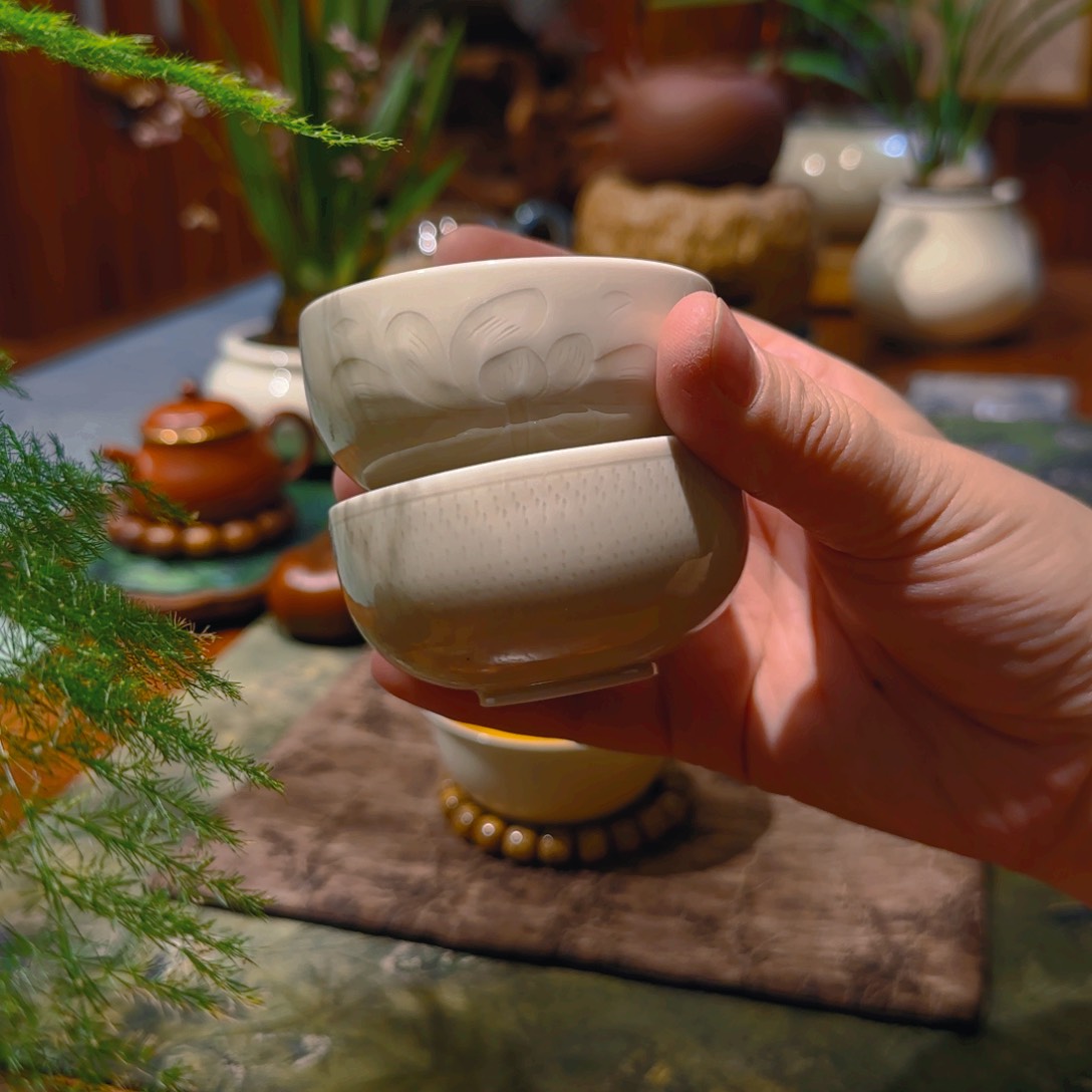 微澜定瓷 拍一发二手工普洱杯