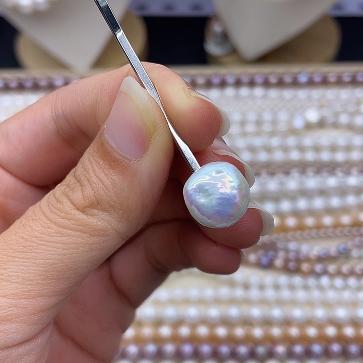 银S925镶嵌淡水珍珠颈饰