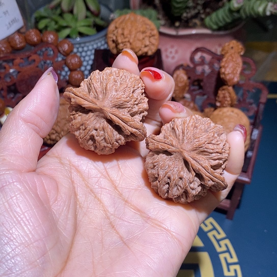 文玩核桃把件43麻墩