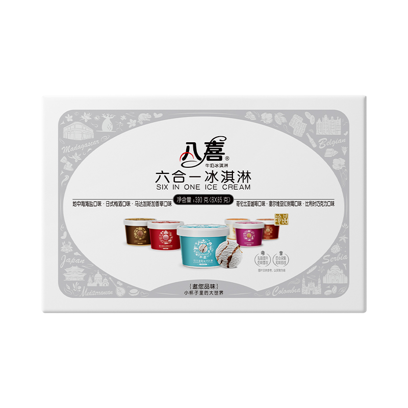 八喜珍品六合一冰淇淋 (390g)
