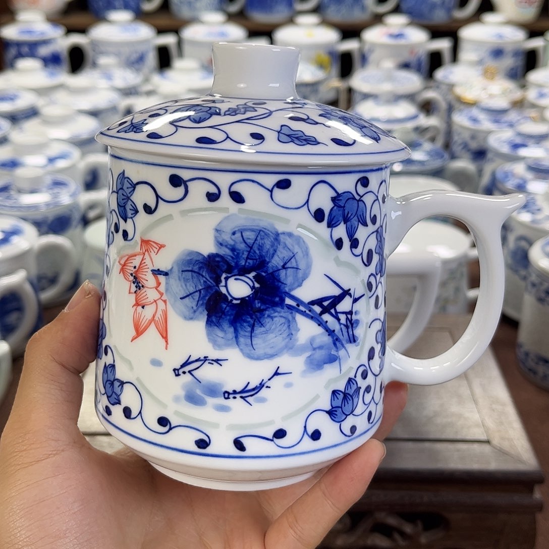 摆件瓷景德镇陶瓷马克杯