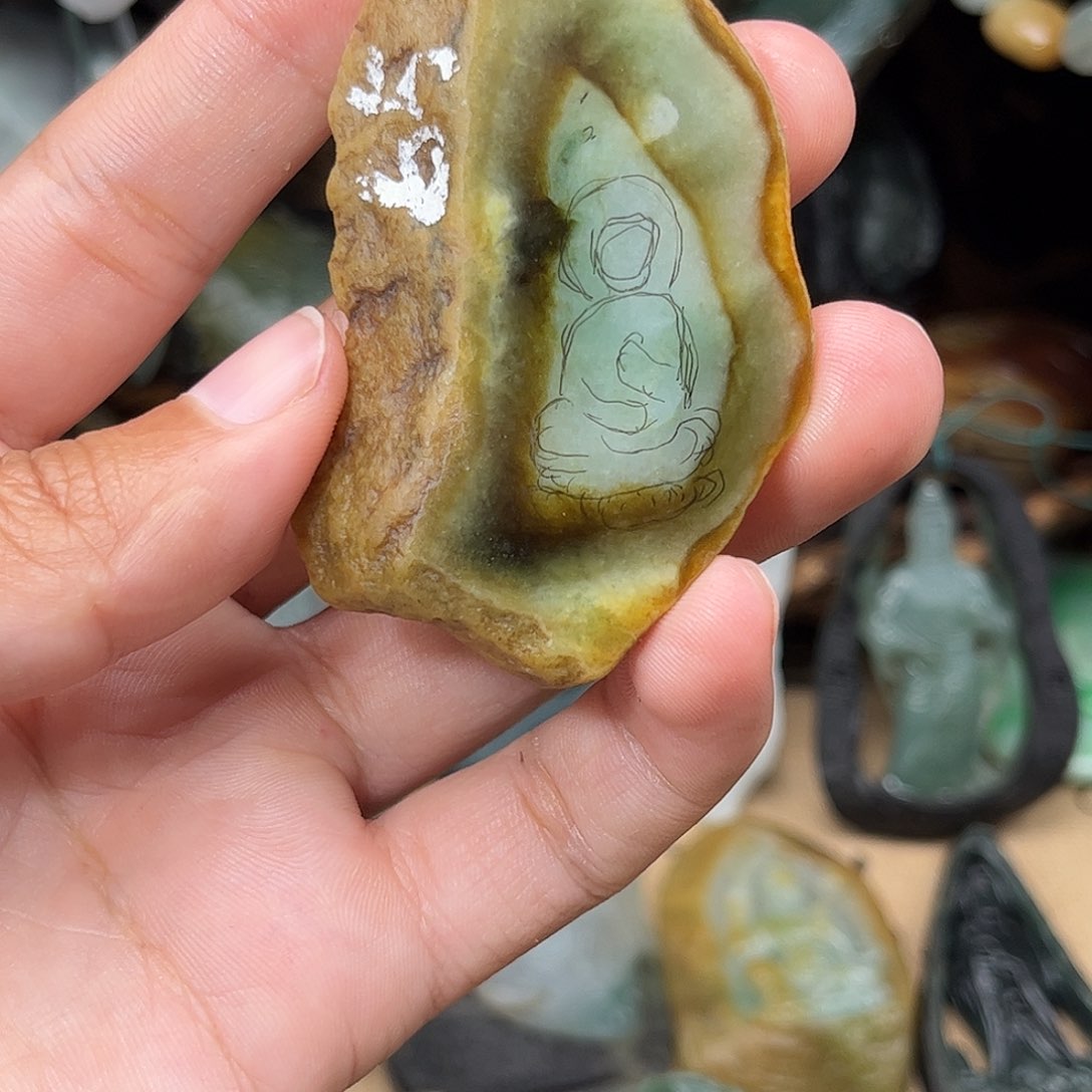 定制翡翠未镶嵌甜*妹定制佛