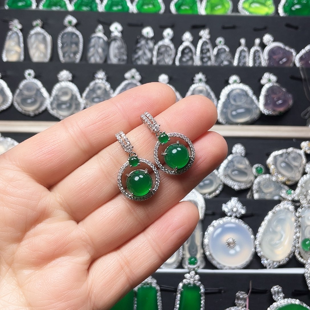 玛瑙/玉髓耳钉合金