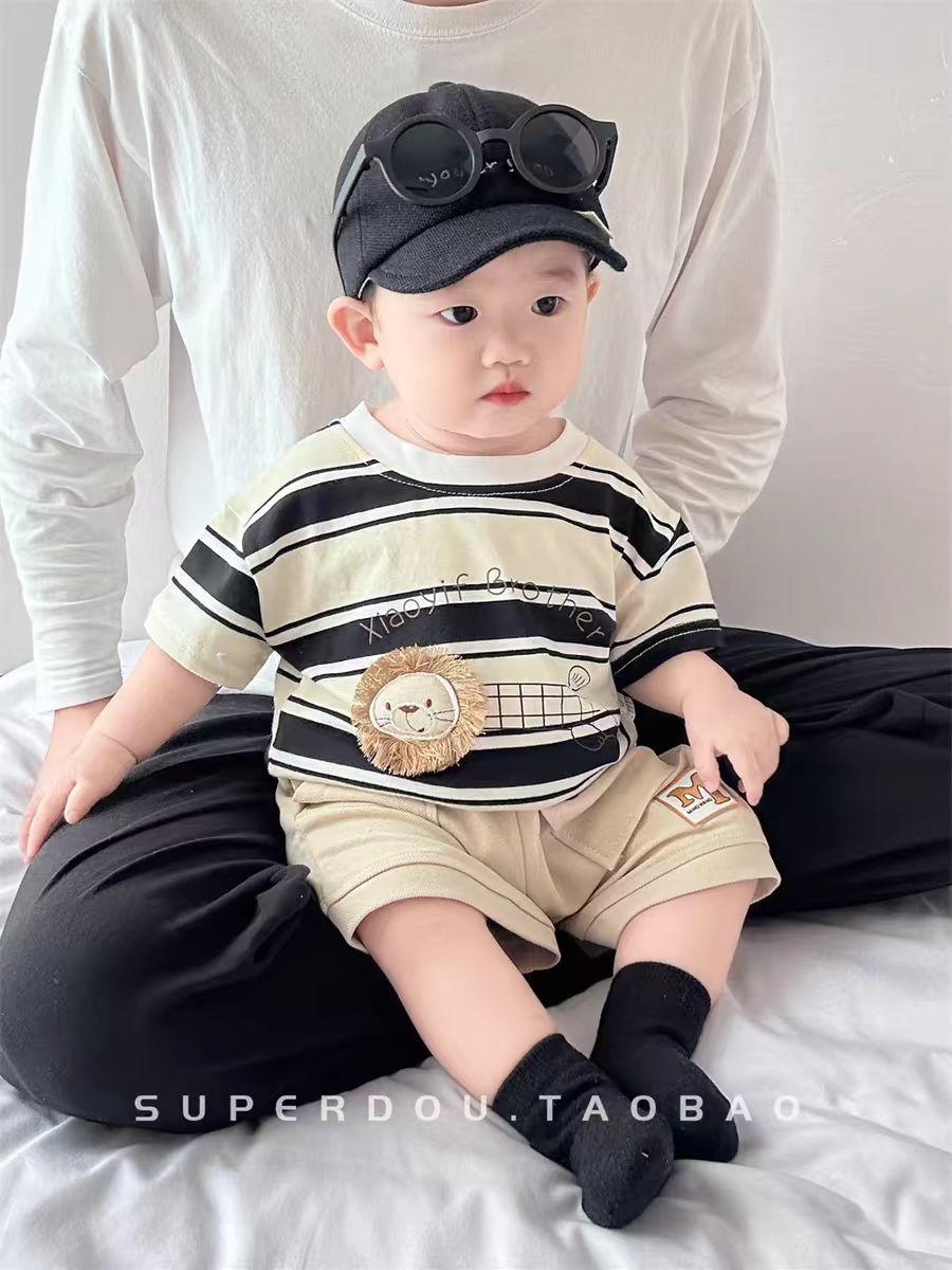 2490黑白条套装（以直播衣服为准）婴幼儿衣服