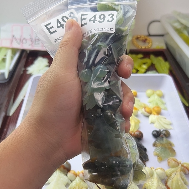 合金蛇纹石玉发饰浅***✨