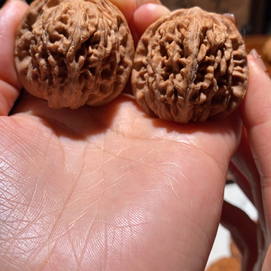 文玩核桃把件39老树红皮楼