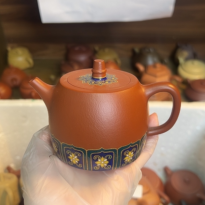 紫砂茶壶宜兴紫砂壶朱泥