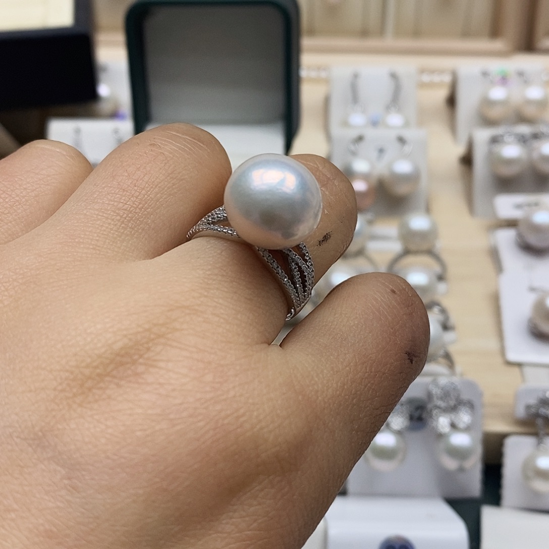 淡水珍珠颈饰银S925镶嵌