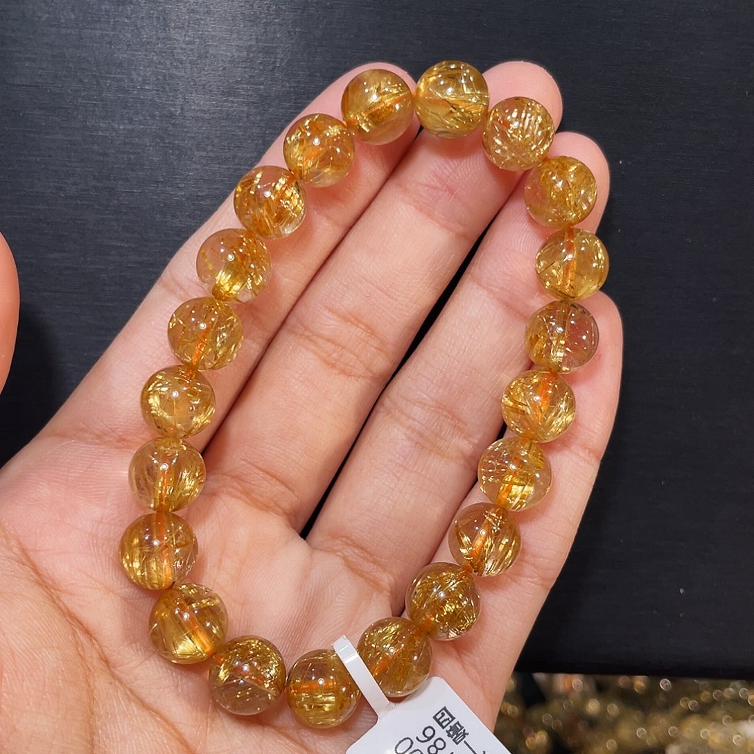 未镶嵌发晶手链高品钛晶mm