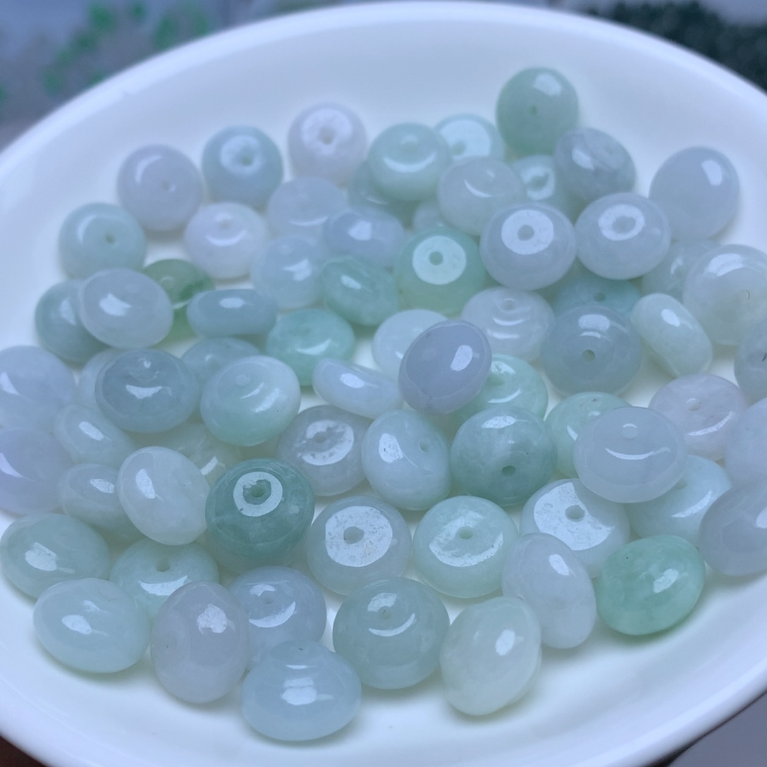 【闪购商品】翡翠手链未镶嵌卡5乘10冰算盘40个