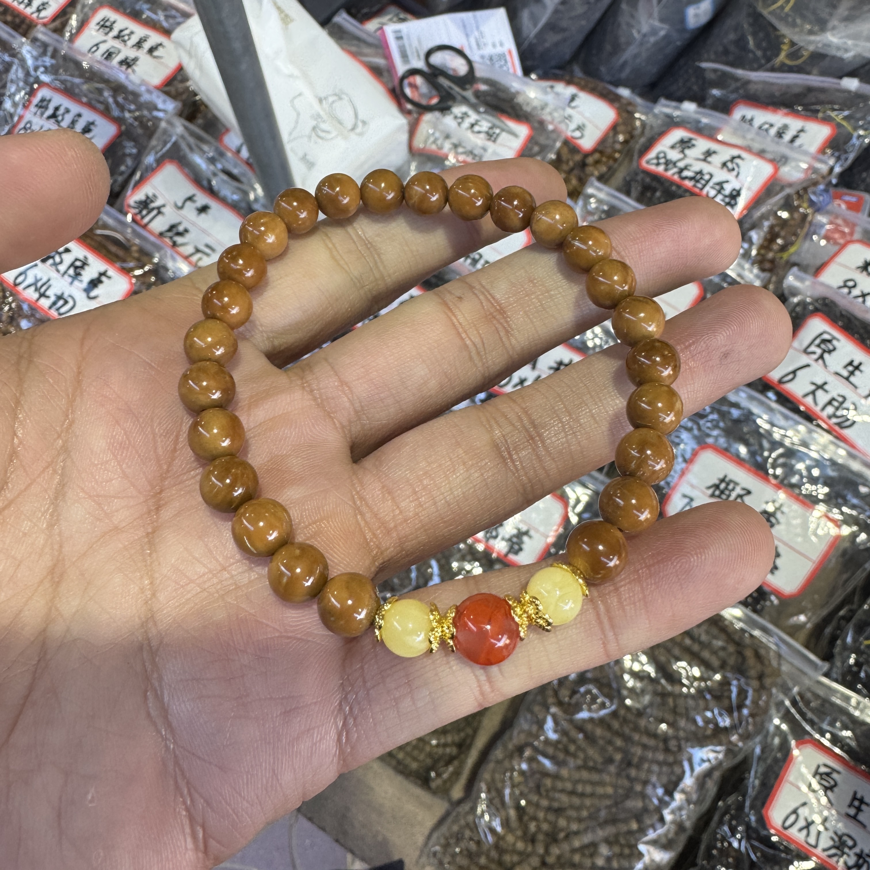 D9966库克 圆珠8mm 左右DIY设计款手串