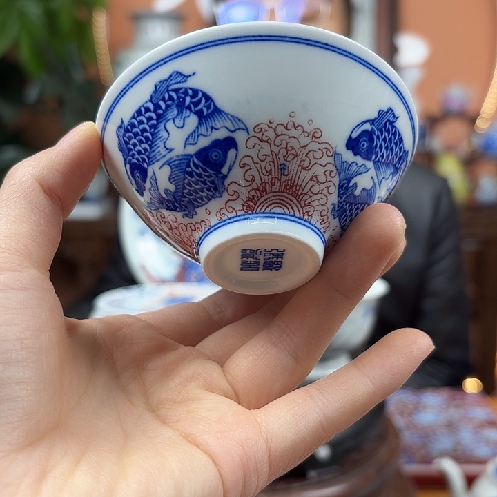 摆件陶景德镇陶瓷手工杯子