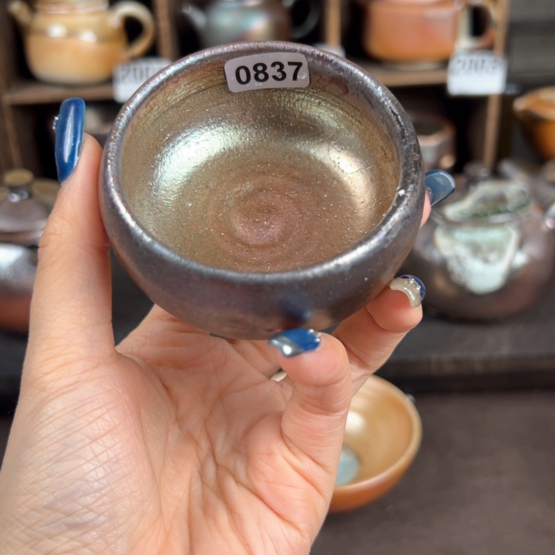 杯归*柴烧茶器铁胎主人杯