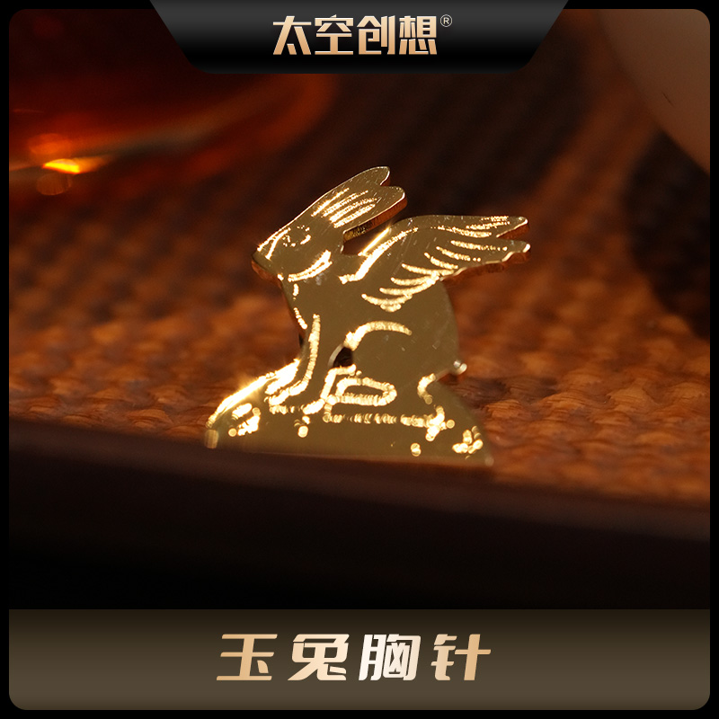 合金胸针 太空创想创意胸针中国风航天玉兔胸针潮流ins风