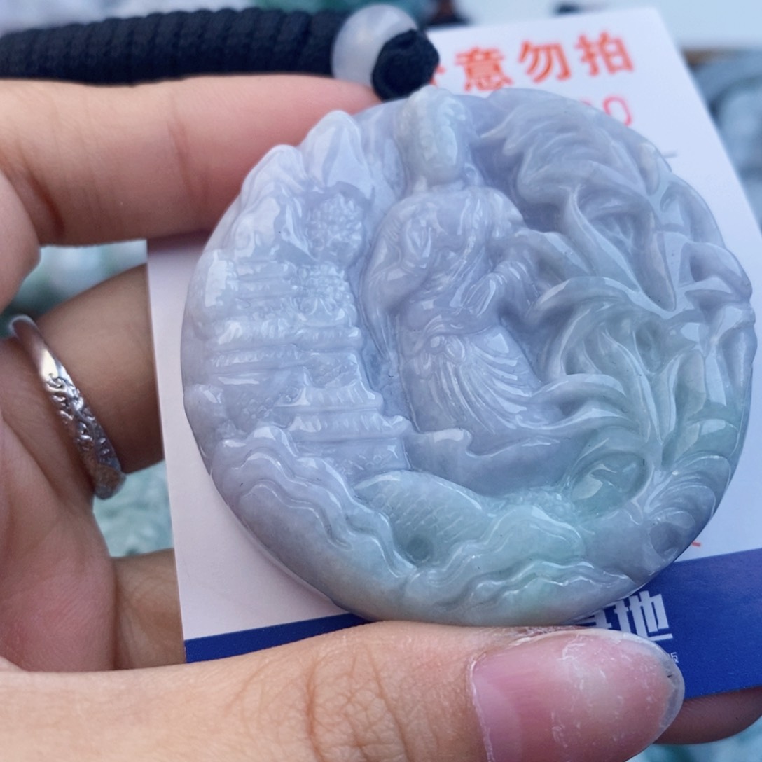 翡翠未镶嵌吊坠(不含链)