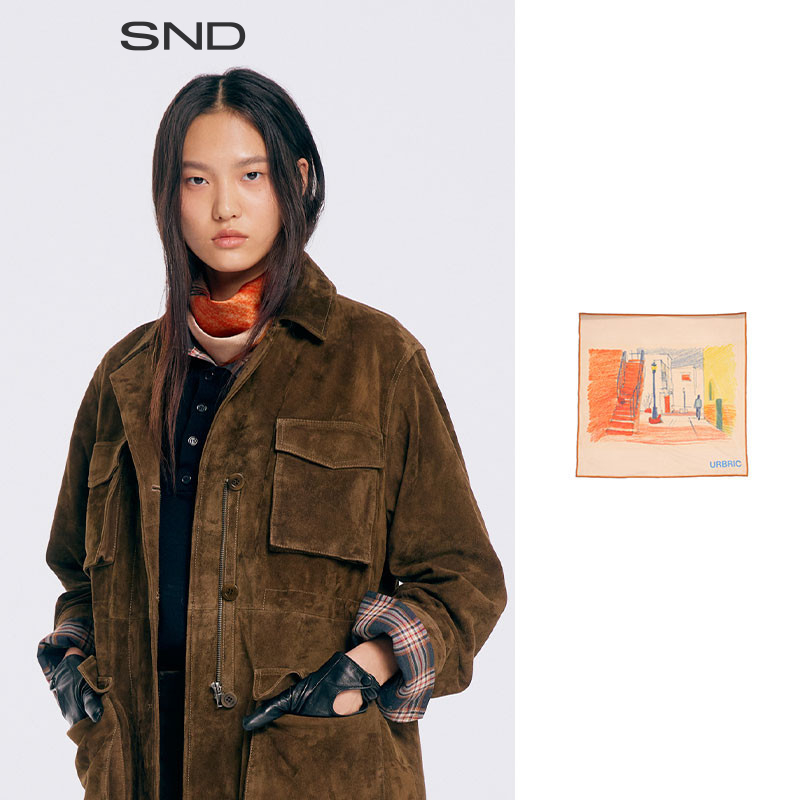 【URBRIC 设计师品牌】SND AW25 复古印花丝巾男女同款