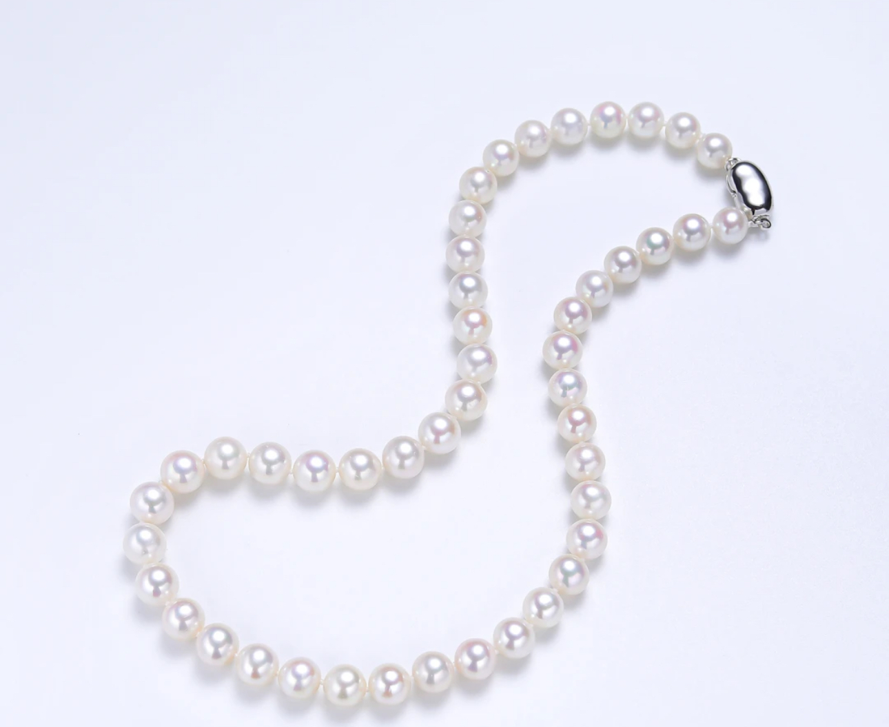 极光高品天花板实卡9-10mm极光正圆几乎无暇天然淡水珍珠带大证