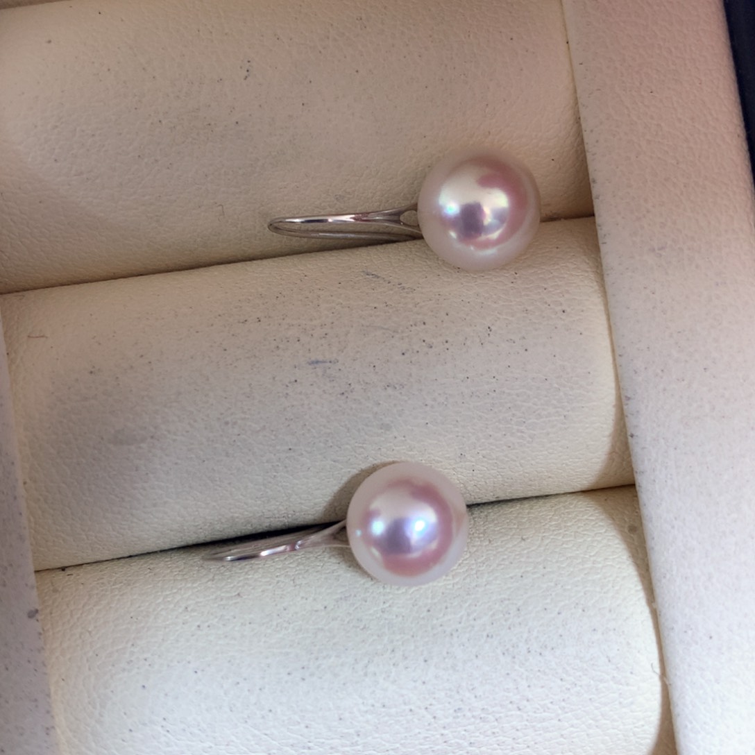 海水珍珠耳饰18K金镶嵌