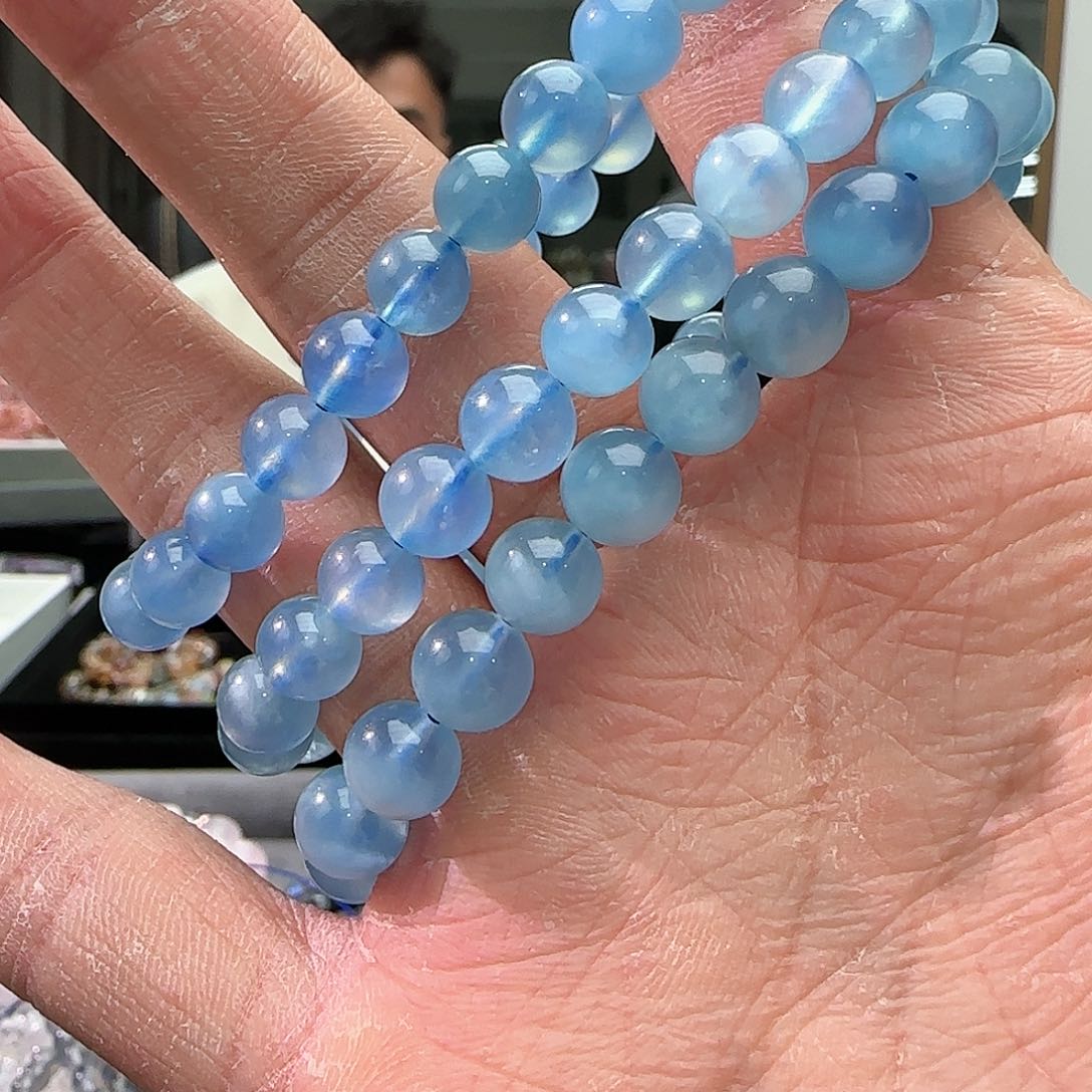 水晶手链未镶嵌海蓝宝