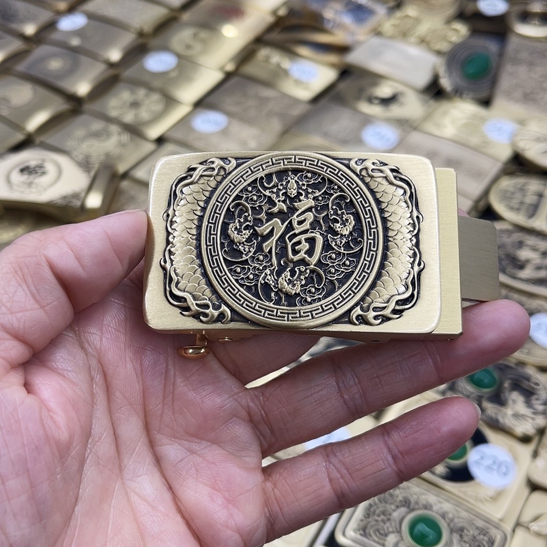 实心黄铜3.5宽自动扣