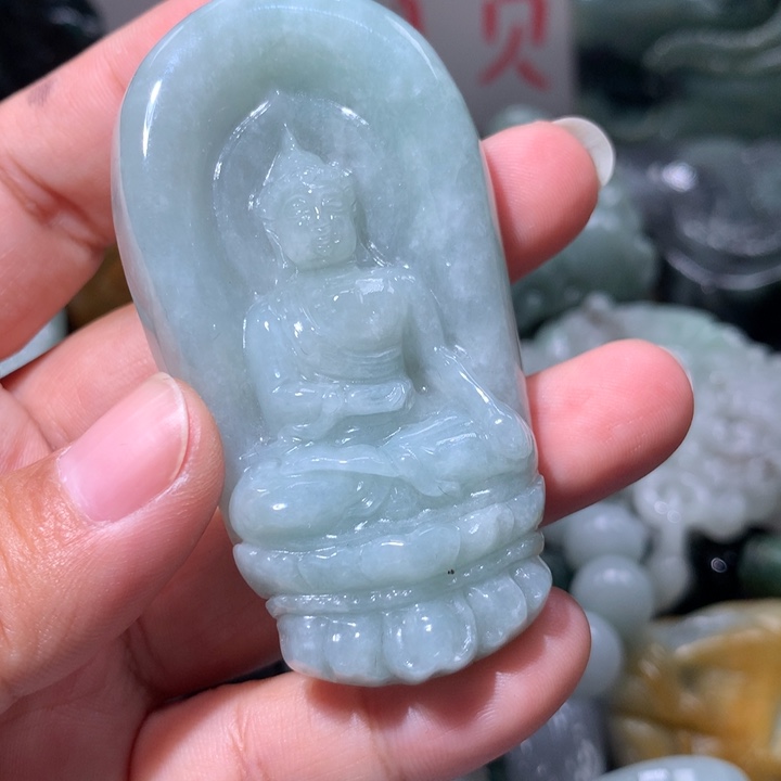 翡翠未镶嵌颈饰保真天然A货翡翠