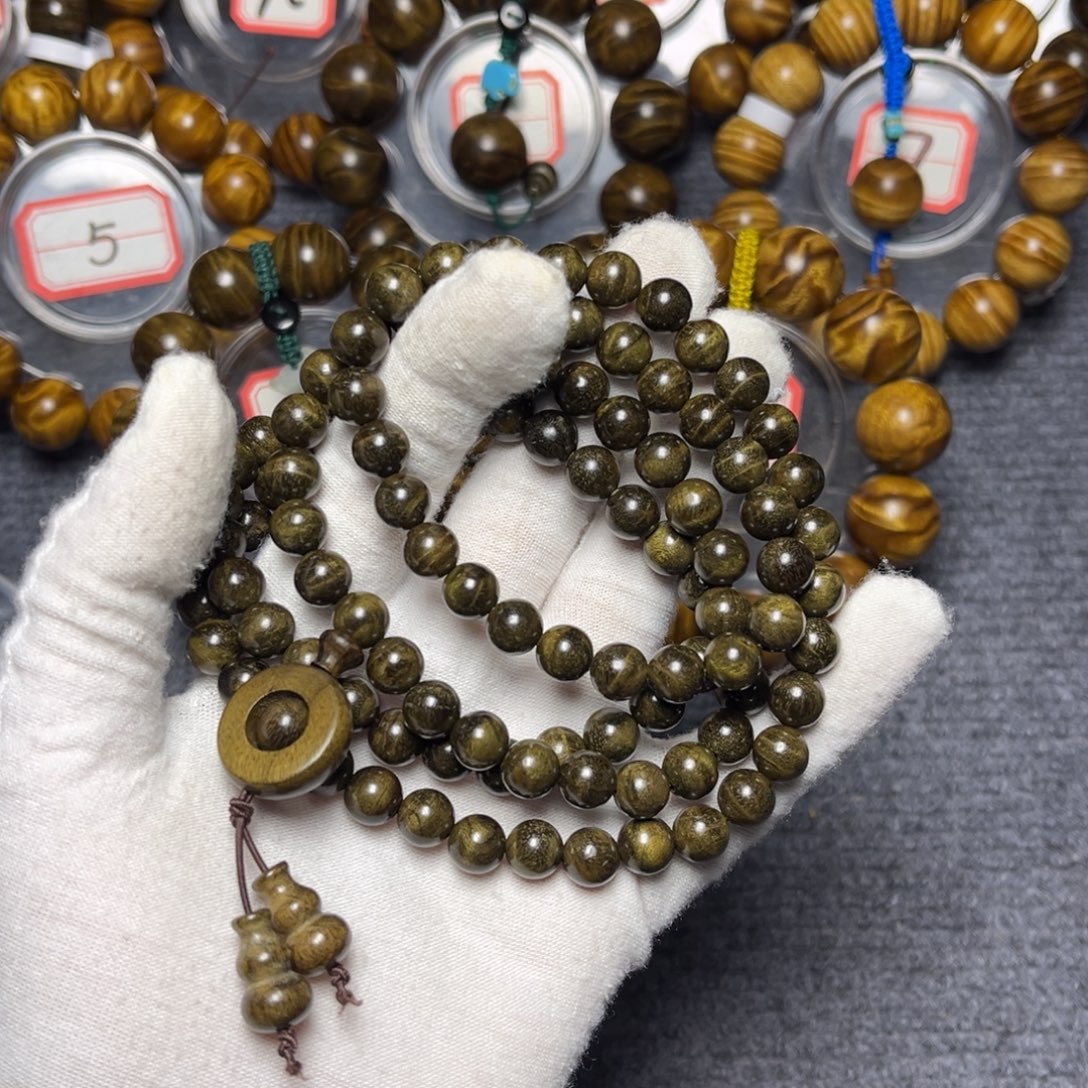 手串/手链楠木（金丝楠）阴沉绿0.8/108水波268