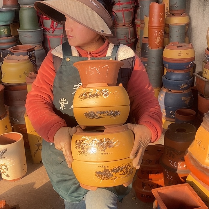 紫砂花盆紫砂花盆