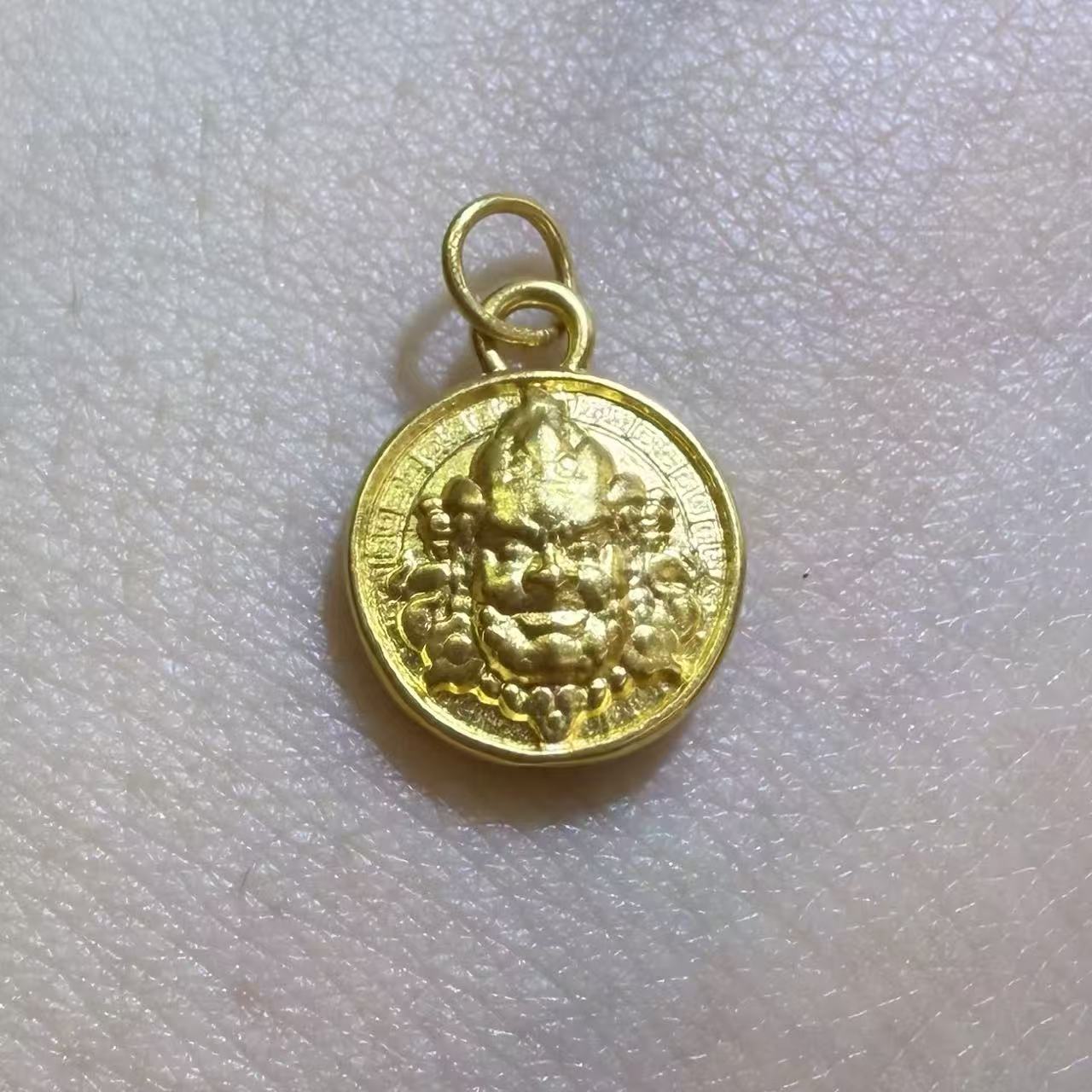 万物生珠宝 24k 黄财神提溜配件直径 10mm