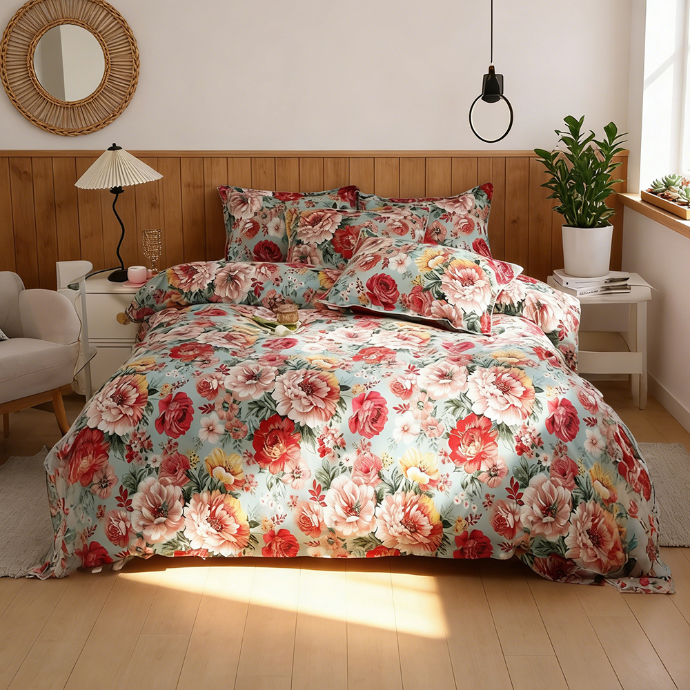 【冬季保暖焕新】磨毛加厚舒适透气床单200*230百花齐放（不带包）-pz