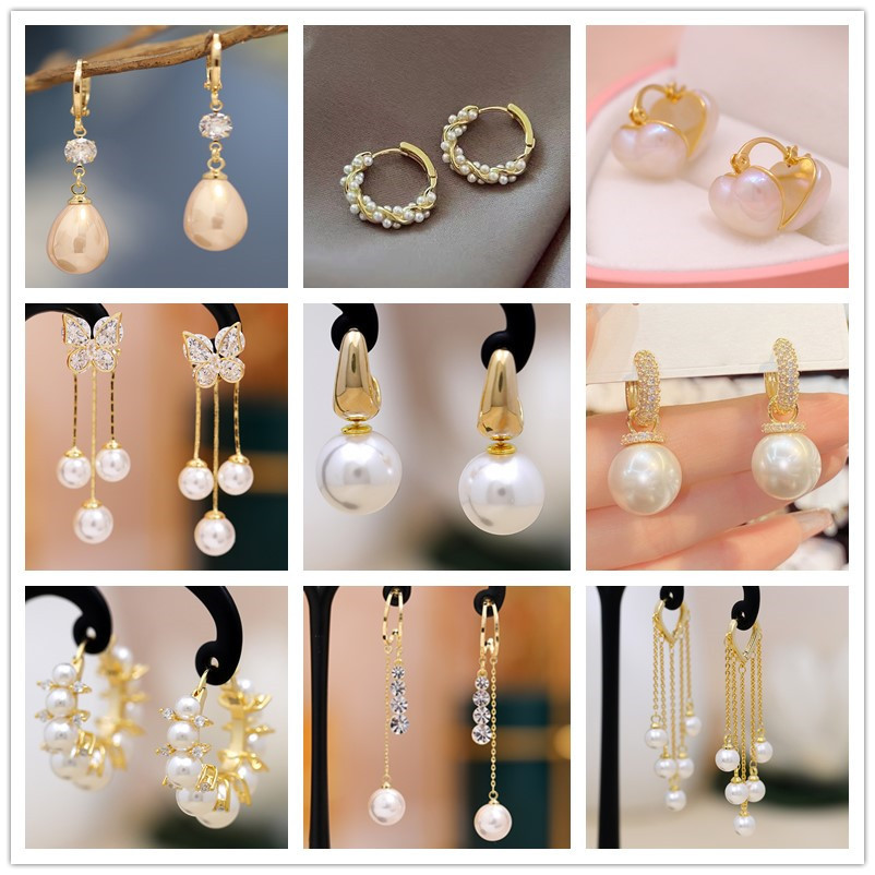 925银珐琅耳饰 威德妮 轻奢百搭珍珠银针耳环女长款流苏网红