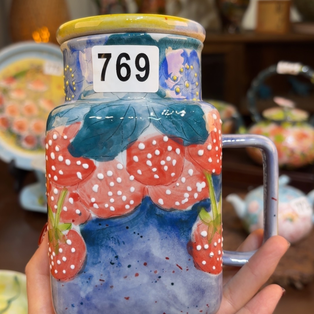 景德镇手绘高温釉下彩陶瓷茶具