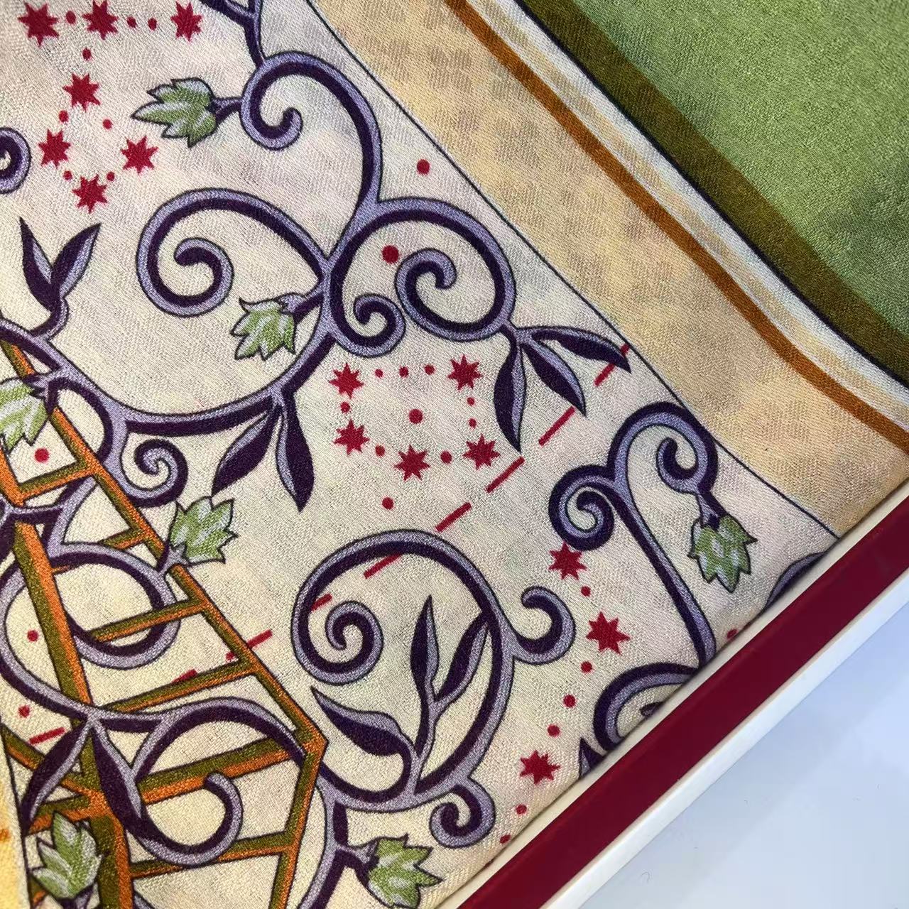 【140丝毛方巾-SM-140-S-6434】色值提花135cm丝巾气质时尚复古