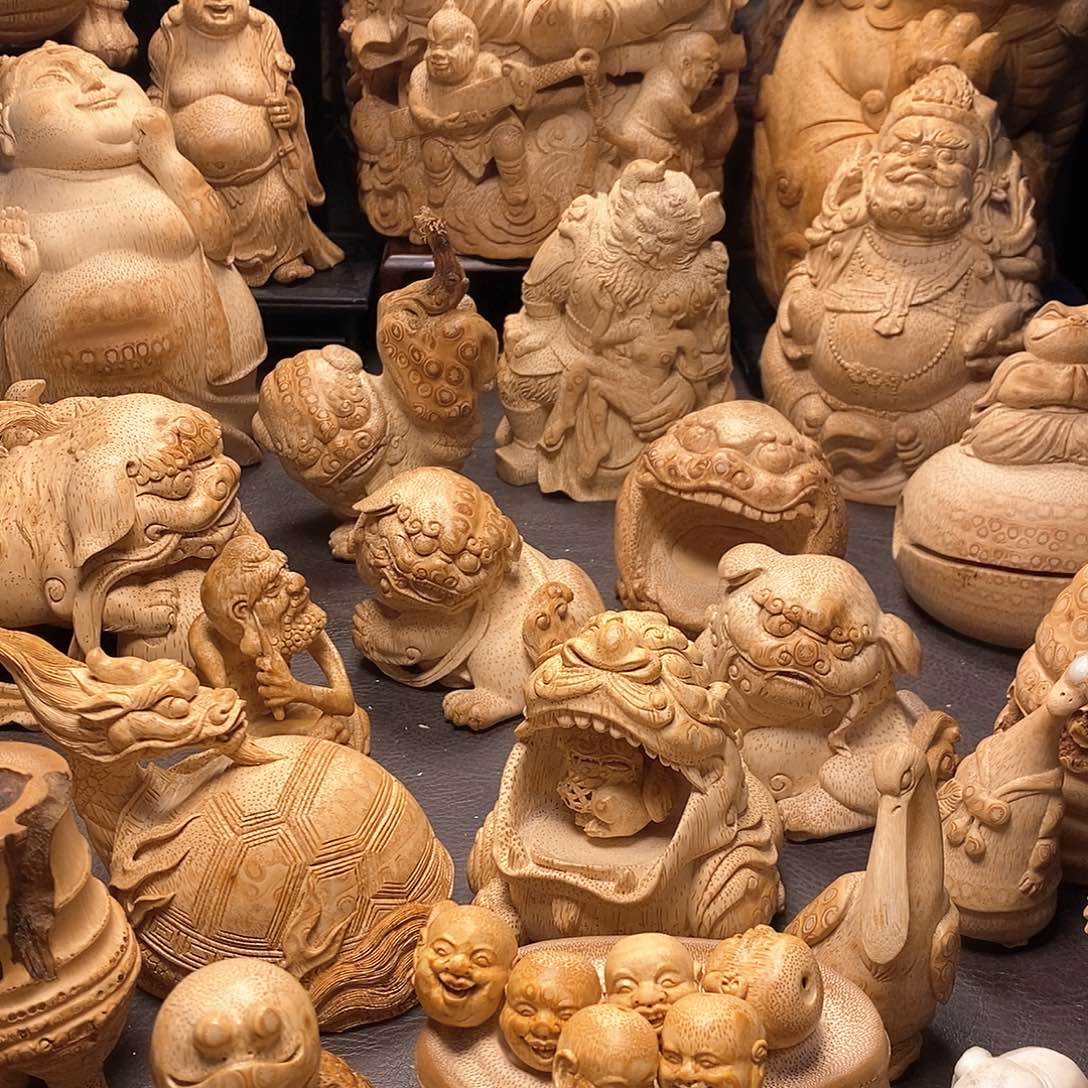 竹龙***耶竹根雕大钟馗摆件