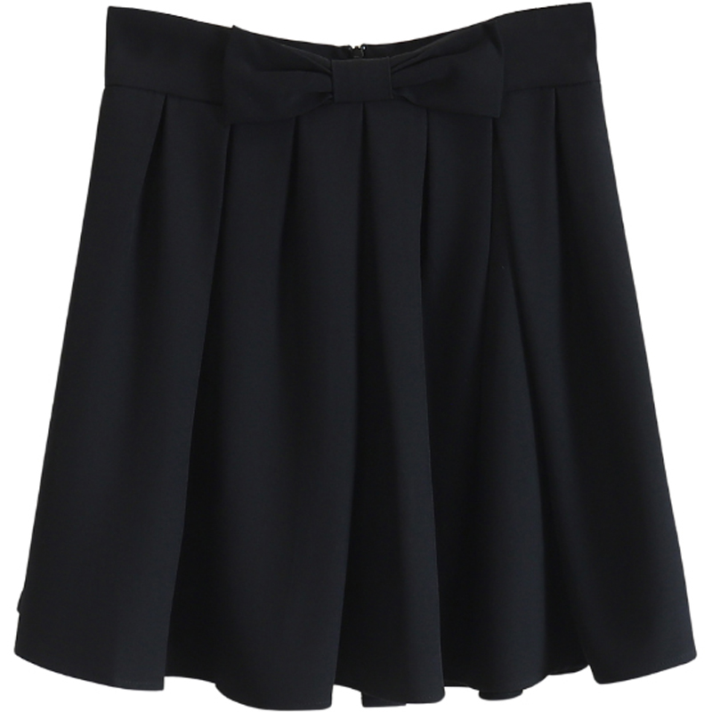 F896-【芭】蝴蝶结高腰百褶裙气质百搭短裙#RKF56Q001