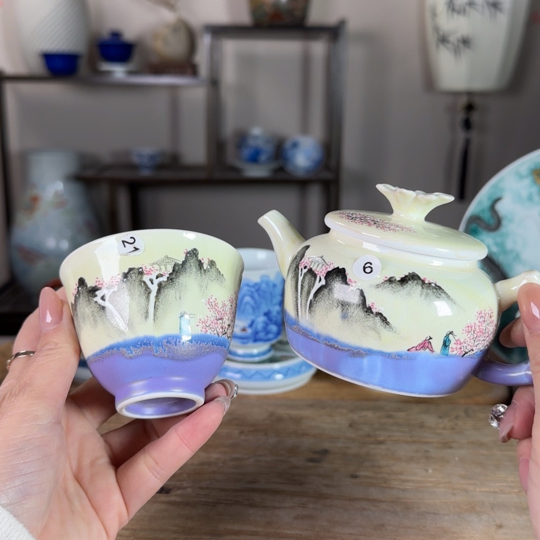 杯景德镇陶瓷柴烧多人