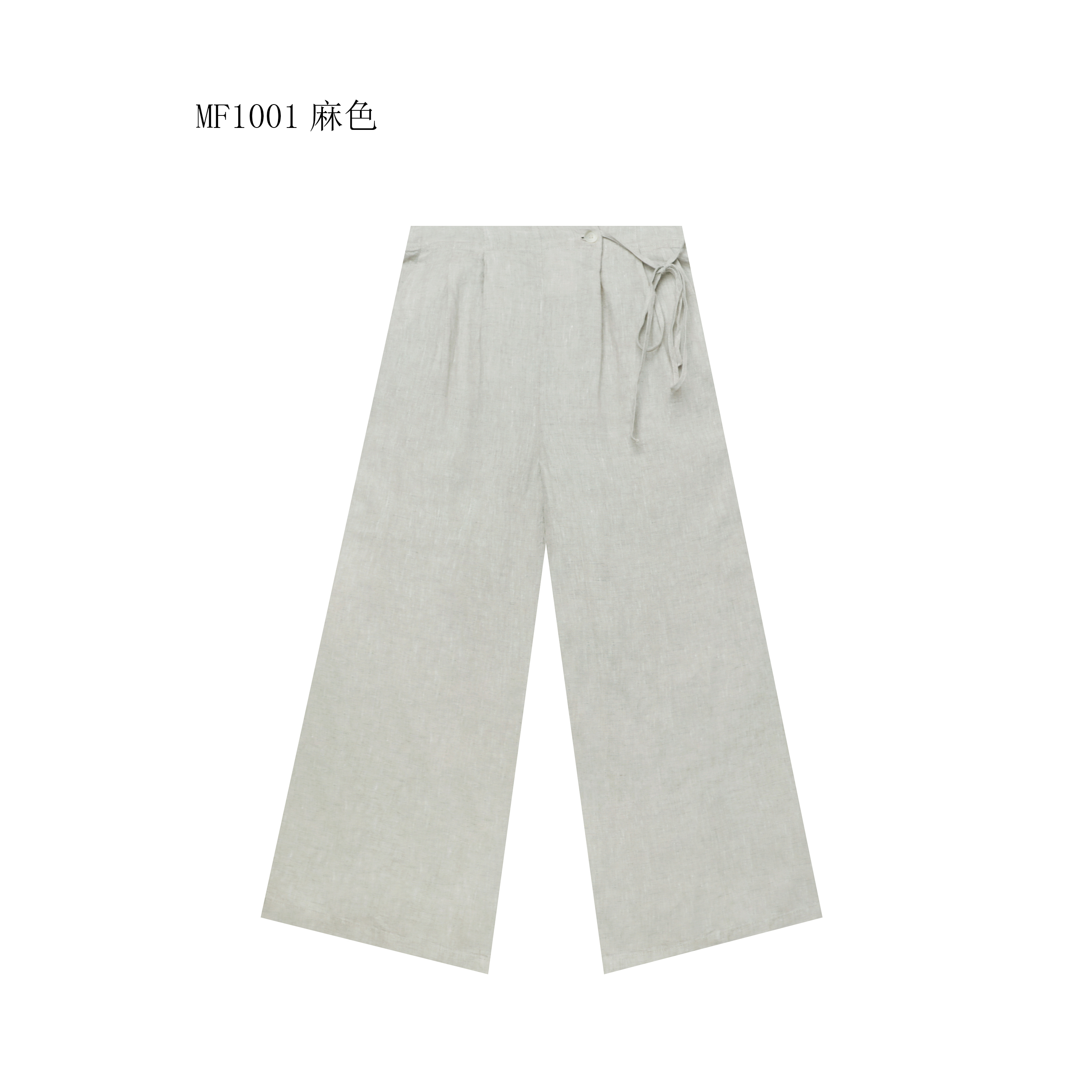 【麻訪家】MF1001麻色复古文艺简约宽松显瘦百搭休闲裤